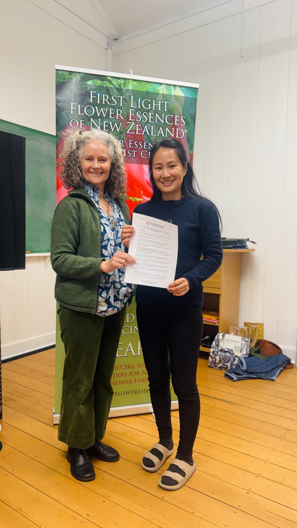 Esther learning at the First Light College of New Zealand